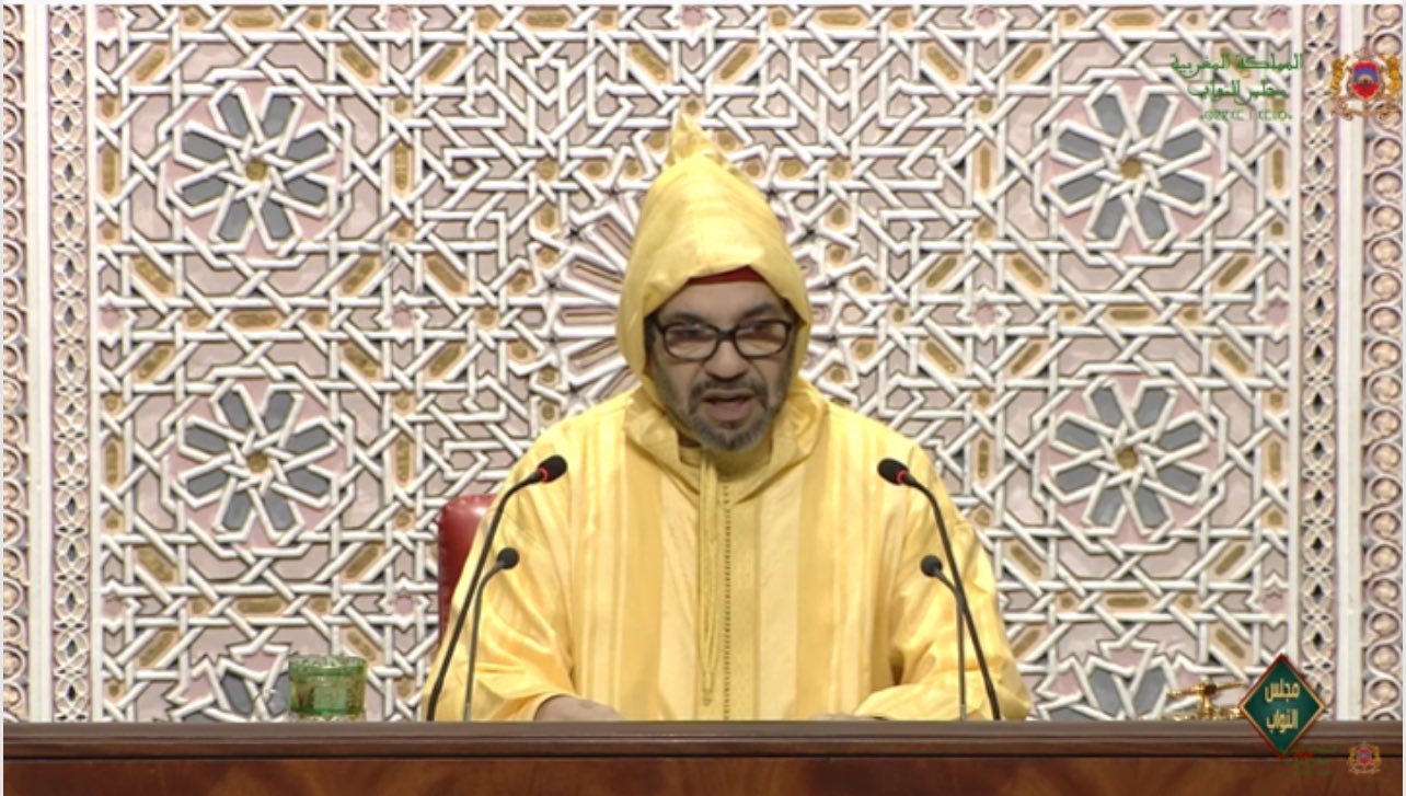 Mohamed 6, roi du Maroc, photographié lors d'une apparition publique